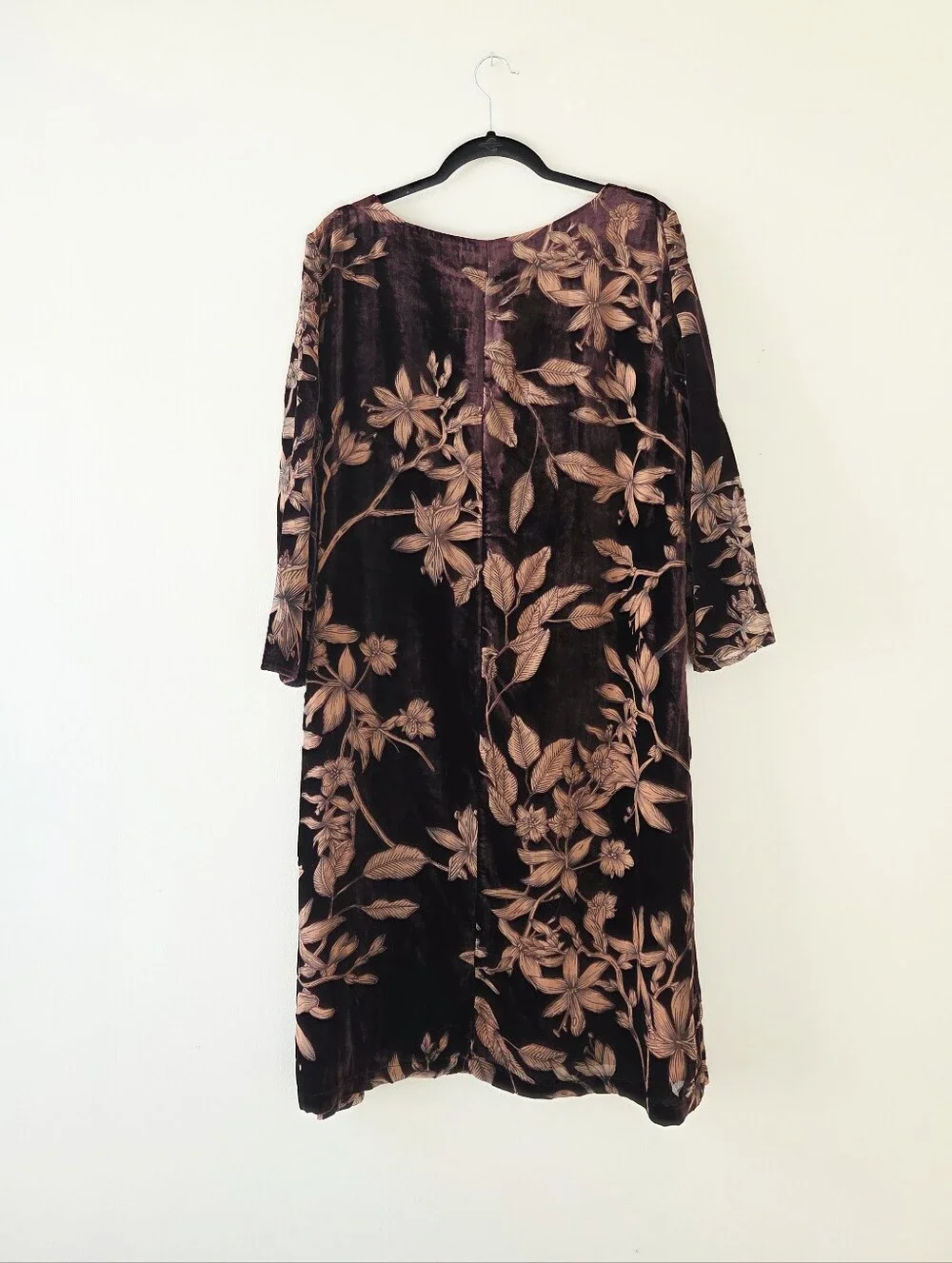 Chico's Burnout Velvet Midi Dress Size 3 Size 16 - Picture 6 of 9